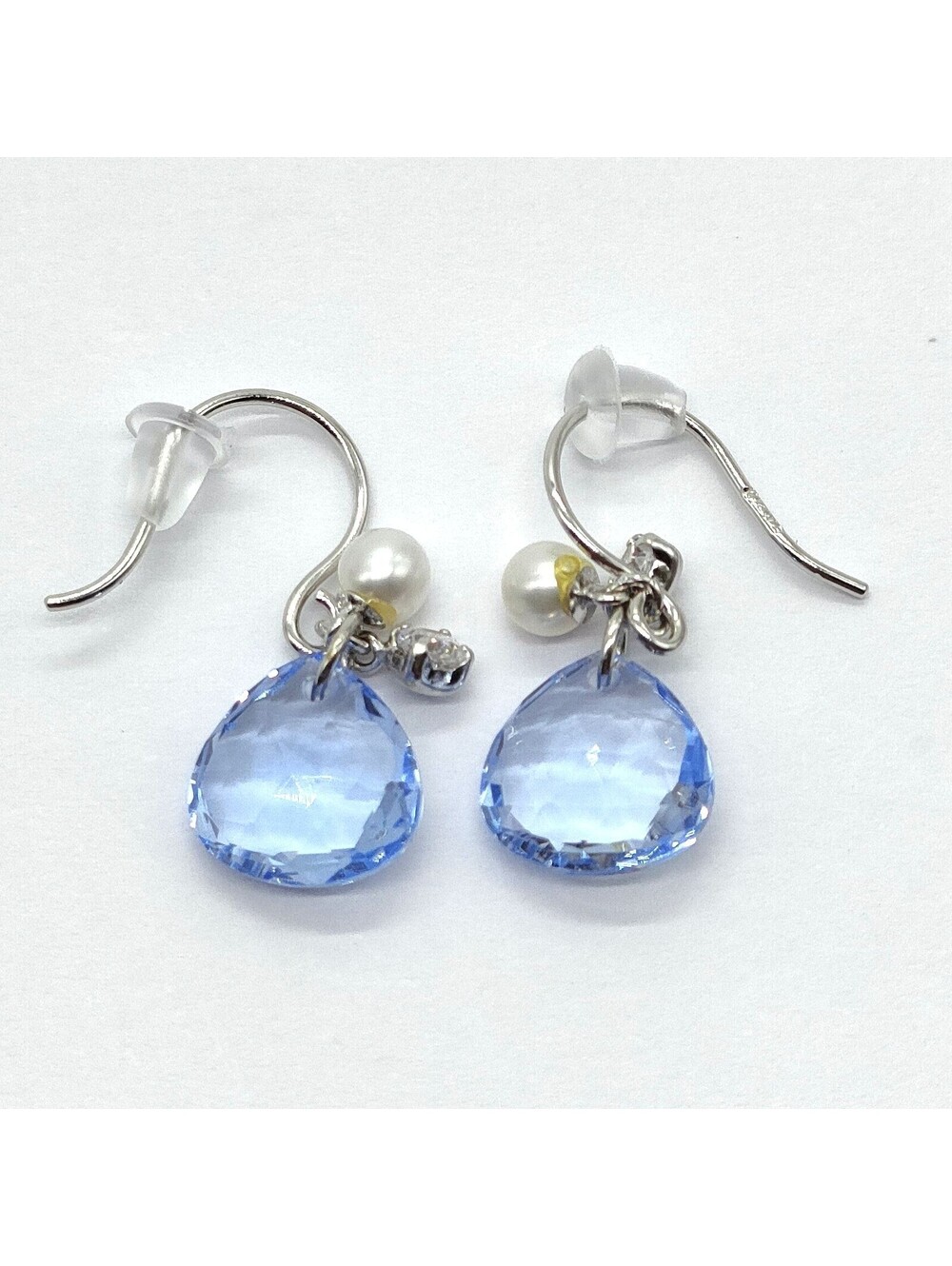 Jewelry Pierced Earring Aquamarine White Gold 5522268